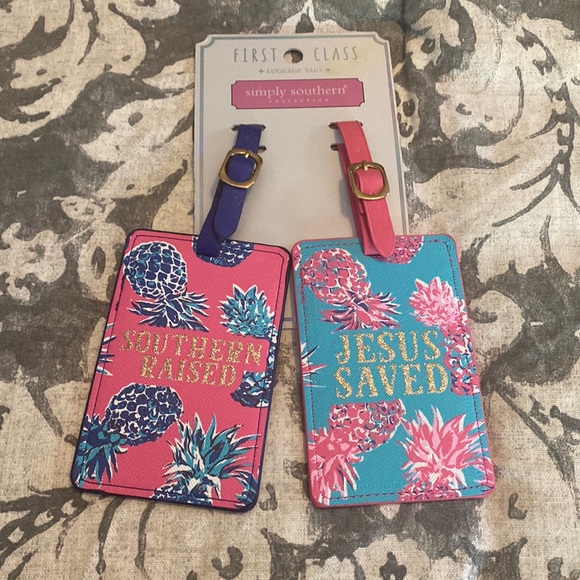Simply Southern Accessories - Simply Southern luggage tags. Set of 2. Gorgeous summer colors! 💗🧡